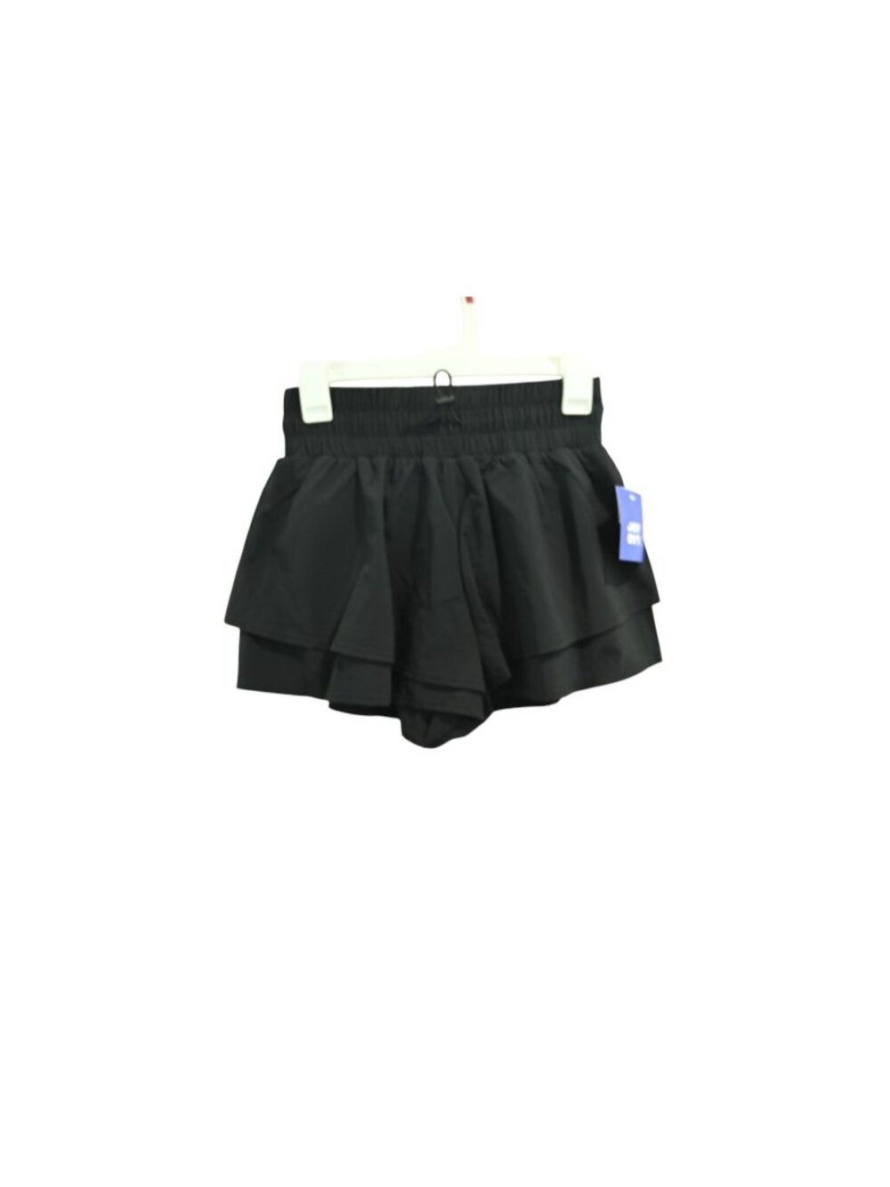 NWT JoyLab Double Layer Woven Mid Rise Shorts Sz XS Black Lined Side Pockets